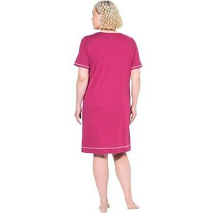 Ulla Popken Dames Bigshirt Summer Delights 830083 Nachthemd, Rood, 42/44, rood, 42/44