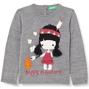 United Colors of Benetton meisjes trui, Grigio Melange 911, 3 Maanden