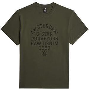 G-STAR Purveyors Gr R T T-shirt, grijs (Asfalt D26856-c372-995), L voor heren, grijs (Asfalt D26856-c372-995), L