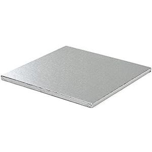 0931612 DECORA vierkante taartplaat zilver CM 25X1,2 H