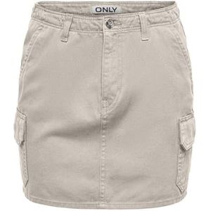 ONLY Onlmalfy LIF E Short Cargo Skirt PNT Cargorock voor dames, Pumice Stone, L