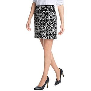 ESPRIT Dames A-lijn rok in etnische stijl, mini, Azteekse, meerkleurig (black 001), 40