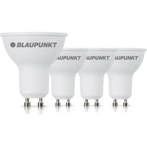 Blaupunkt LED GU10 lamp – spot – reflector – ruimteverlichting – 5W – vervanging voor 50W – warm wit 2700K – ledlampen – 450 lumen – energie- en kostenbesparend licht – spotlight – 4 stuks