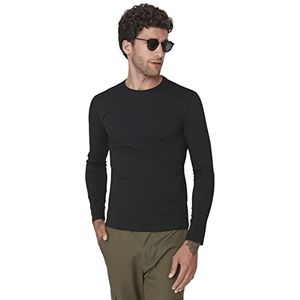Trendyol Mannelijk Basic Regular Standard Crew Neck Geweven T-Shirt Zwart, Zwart, XL