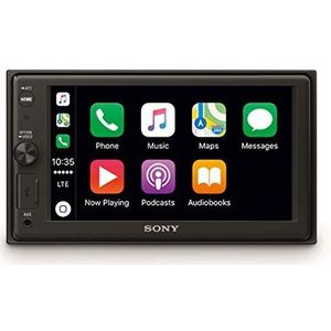 Sony XAV-AX1000 Media Receiver voor in de Auto, Touchscreen 6,2 Inch, met Bluetooth en Apple Carplay, Zwart