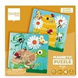SCRATCH 276181158 magnetische puzzel, tuinfeest, uitklapboek voor thuis en onderweg, puzzel voor kinderen vanaf 3 jaar