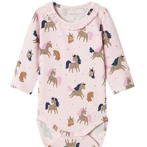 NAME IT Baby Meisjes Nbfleni Ls Body, Festival Bloom, 80
