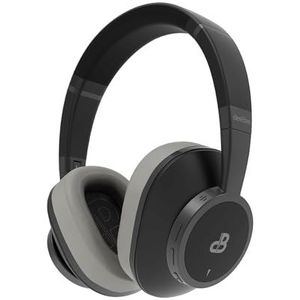 DeeBee dB-Pulse over-ear hoofdtelefoon, actieve ruisonderdrukking -35 dB, Bluetooth 5.2, 40 uur looptijd, zwart, met verwisselbare kussens