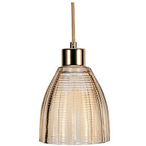 Pauleen 48124 Gleaming Gold hangarmatuur max25W E27 hanglamp kristal-look glas/goud/messing 230V glas