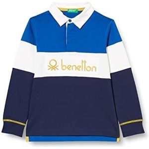 United Colors of Benetton Jongens Polo met lange mouwen, Bluette 07v, 150