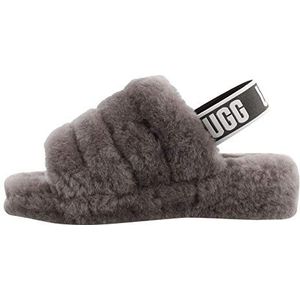 UGG dames Pluis Ja Slide Slipper Pantoffel, houtskool, 36 EU