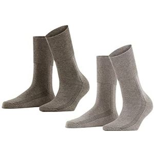 Esprit Dames Easy Rib 2-pack sokken katoen lyocell dun effen 2 paar, meerkleurig (assortiment 40)., 35-38 EU