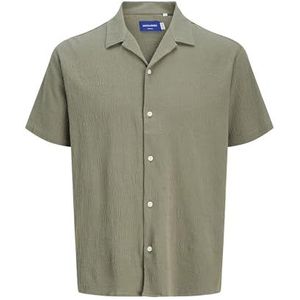 JACK & JONES Jorluke Crinkle Resort Shirt Ss Sn voor heren, Gegoten basis, L