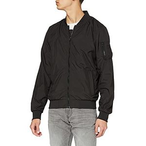 Build Your Brand Herenjack nylon bomberjack, lichte bomberjack voor mannen, verkrijgbaar in 2 kleuren, maten S - XXL, zwart (Black 00007), XL