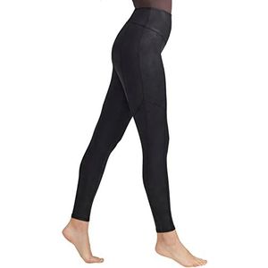 Yummie Women's Stretch and Shine Faux Leather Shaping Legging, Black, L