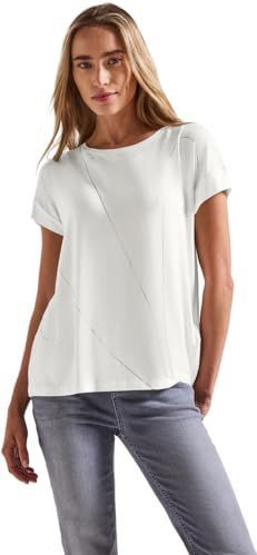 Street One - Dames Shirt - Wit - Fijne Lijntjes