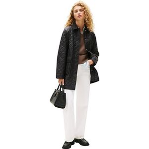 Tommy Hilfiger - Padded Nylon Reg Quilted Coat - Damesjas - Zwart
