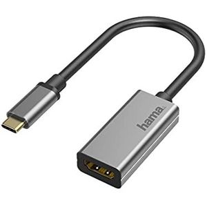 Hama Video-adapter USB-C-stekker - HDMI™-aansluiting Ultra-HD 4K@60Hz Alu
