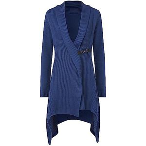 Joe Browns Dames geribbeld gebreid ondergedompeld zoom gespeld vest, marineblauw, 10, marineblauw, 36