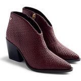 Gioseppo - Erhard - Enkellaarsjes - Gevlochten Leer - Puntige Neus - Hakhoogte 7.5 cm