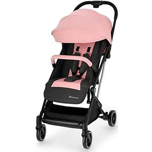 Kinderkraft lichtgewicht buggy INDY, wandelwagen, reisbuggy, makkelijk inklapbaar, verstelbare rugleuning in ligstand, vanaf de geboorte, roze