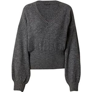 Sisley Dames V Neck L/S 109RM400A Sweater, donkergrijs 6H7, XS