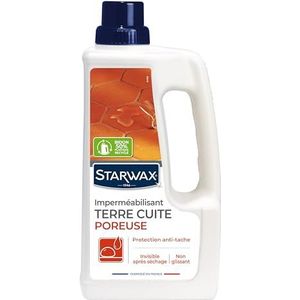 Starwax Vlekbescherming, onzichtbaar, poreuze bescherming voor tometten en gekookte terrassen, 1 l, ideaal voor het beschermen van poreuze vloeren, 2 stuks