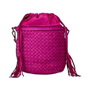 IKITA Dames Bucket Bag van leer, ROZE, roze