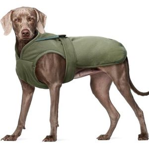 Kuoser Canvas Huisdier Hond Winterjas, Reflecterende Hond Warme Fleece Jas voor Kleine Middelgrote Puppy, Waterdicht & Winddicht Hondenvest met Harnigat, XS-3XL