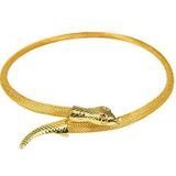 Boland 64330 - halsketting slang van de Nijl, 1 stuk, eenheidsmaat, gouden ketting met rode strasssteen, modesieraden, Egypte, Cleopatra, accessoire, verkleding, kostuum, carnaval, themafeest