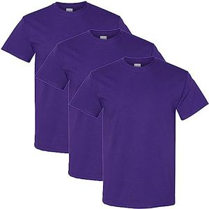Gildan Heren T-shirt van zwaar katoen, stijl G5000, multipack, paars (3-pack), medium, Paars (3-pack), M