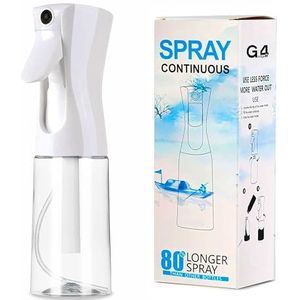 G4GADGET Haarsprayfles, 5oz/150ml transparante continue Mister spuitfles, fijne nevel lege waterspuitfles voor haarstyling, planten, huisdieren, reiniging en meer