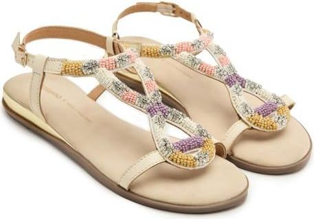 GIOSEPPO TILTON - Platte Damessandalen - Paars - Gevoerde Binnenzool van Latex