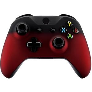 eXtremeRate Schaduw Rood Voorplaat Cover, Soft Touch Behuizing Shell Case, Comfortabele Soft Grip Vervangingskit voor Xbox One X S Controller - Controller NIET Inbegrepen
