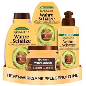 Garnier Verzorgingsset met shampoo, conditioner, masker en leave-in, met avocado-olie en sheaboter voor zeer droog, golvend, krullend en dik haar, geschikt voor alle soorten krullen