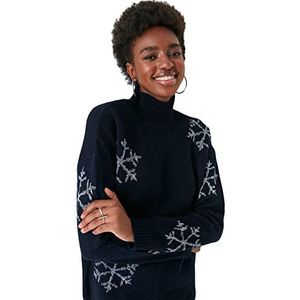 Trendyol Sweatshirt voor dames, Donkerblauw, M