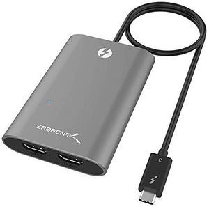 SABRENT Thunderbolt 3 naar Dual HDMI 2.0 Adapter [Ondersteunt tot twee 4K 60Hz monitoren op Mac en sommige Windows-systemen] (TH-W3H2)