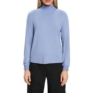 ESPRIT Longsleeve met smok-details, Lenzing™ ECOVERO™, Blue Lavender., M