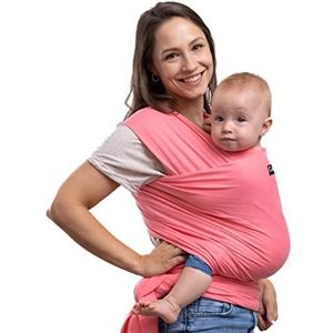 Cuddlebug Babydraagdoeken met gratis verzending - baby carrier ring sling - babydraagdoek pasgeborenen - elastische draagdoek One Size Fit's all geel (Pink)