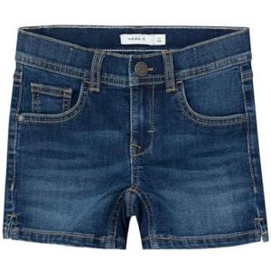 NAME IT NKFSALLI Slim DNM Shorts 9843-IC TB, donkerblauw (dark blue denim), 146 cm