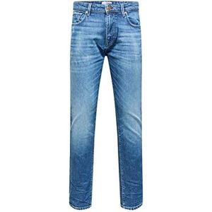 SELECTED HOMME Heren SLHSLIM-Leon 24603 MB Tencel JNS W NOOS Jeansbroek, Medium Blue Denim, 30/32, blauw (medium blue denim), 30W x 32L