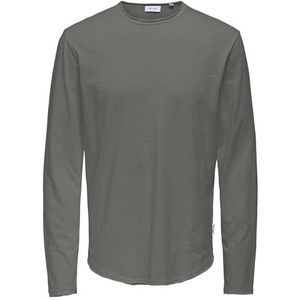 ONSBENNE LONGY LS Tee VD, Castor Gray, S