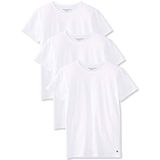 Tommy Hilfiger T-shirt voor heren, elastisch, 3 stuks, stretch, CN Tee SS 3 PK, Wit, XXL
