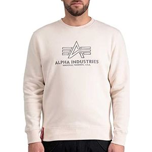 ALPHA INDUSTRIES Basic Sweater Embroidery Sweatshirt voor heren, wit (Jet Stream White), XS