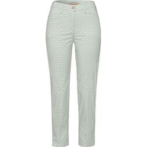 Raphaela by Brax Dames Lorella grafische print broek, pastel groen, 42K, Pastel Groen