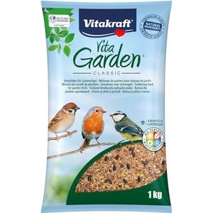 VITAKRAFT - Zaadmix voor tuinvogels - Vogelvoer voor alle seizoenen - 1 kg zak