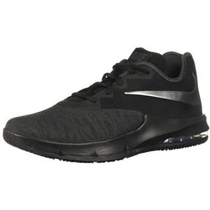 NIKE Air Max Infuriate Iii lage basketbalschoenen voor heren, Multicolour Zwart Mtlc Donkergrijs Antraciet 007, 45.5 EU