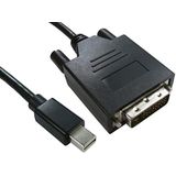 RS PRO DisplayPort-kabel A stekker DP (DisplayPort) Mini B DVI-D Dual Link - stekker, 3m 1080p max. PVC