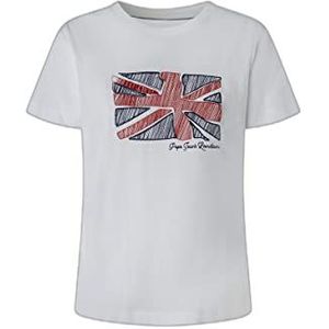 Pepe Jeans Tara T-shirts voor dames, Wit, XL
