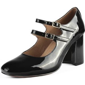 L37 HANDMADE SHOES Damespumps, hoge hakken, lakleer, handgemaakte schoenen, unieke stijl, Feel This Way Pump, zwart, 39 EU, zwart, 39 EU